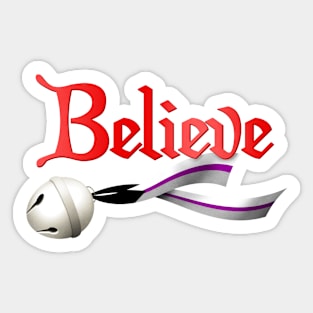 Believe Demisexual Pride Jingle Bell Sticker